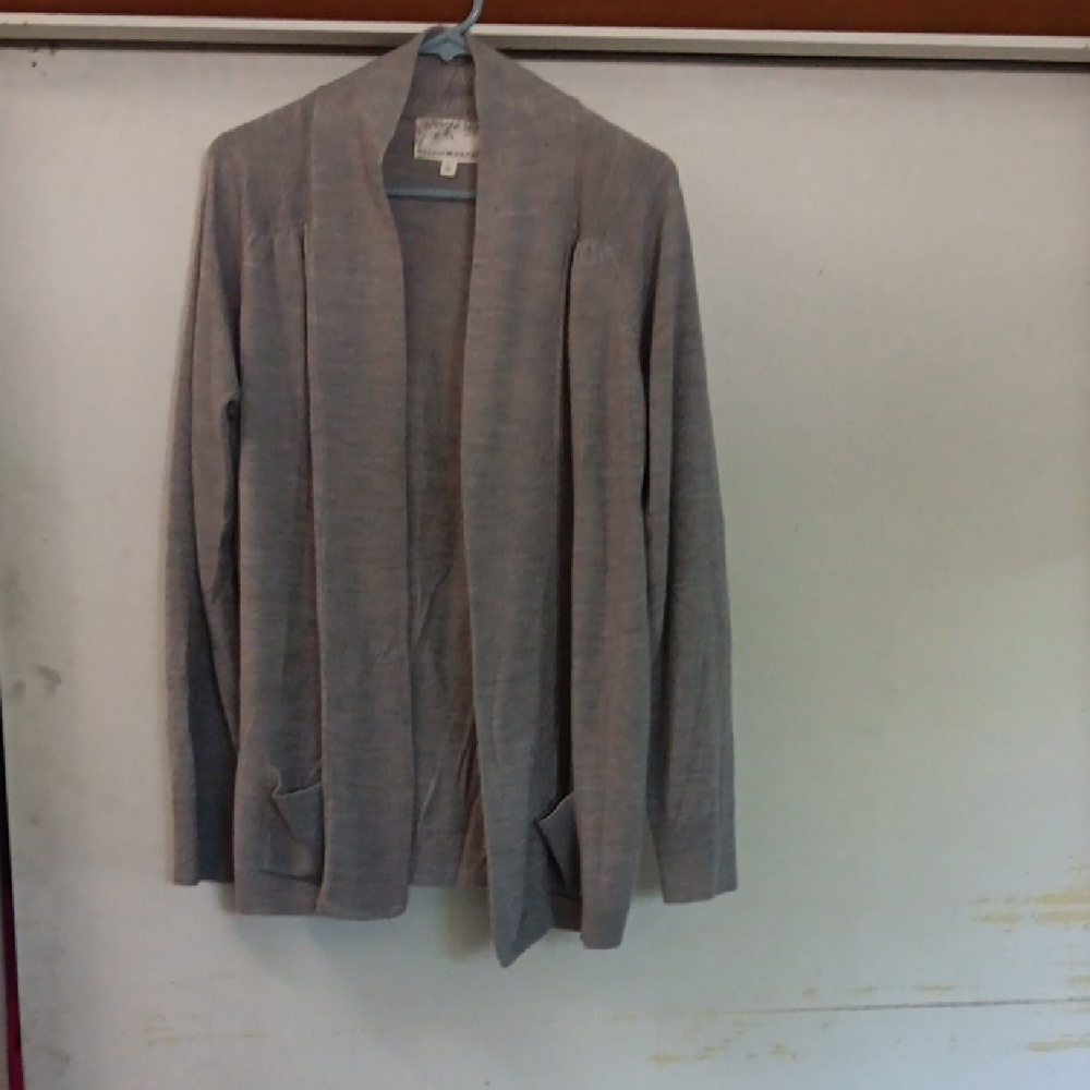 Debbie Morgan Heather Gray Knit Cardigan
